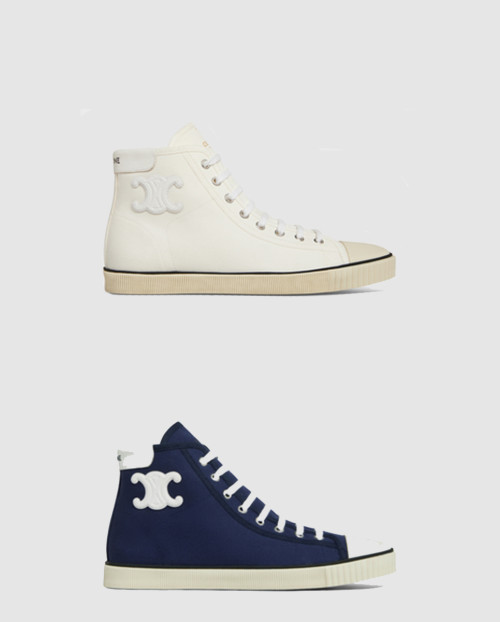 [CELINE-셀린느]블랭크 캔버스 하이탑 343202