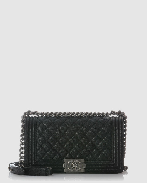 [CHANEL-샤넬]보이백 캐비어 미듐 A67086