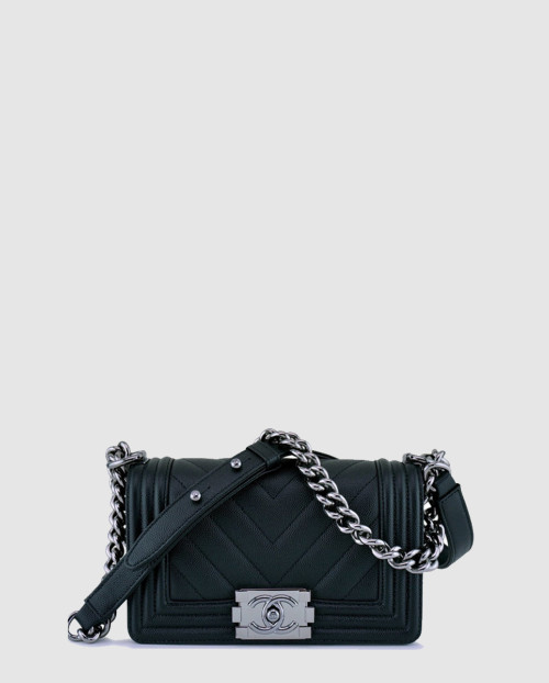 [CHANEL-샤넬]쉐브론 보이백 캐비어 스몰 A67085