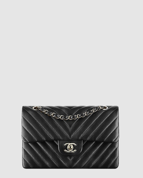 [CHANEL-샤넬]쉐브론 클래식 램스킨 미듐 A01112