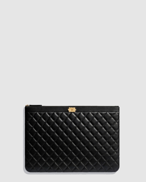 [CHANEL-샤넬]보이 클러치 라지 A84407