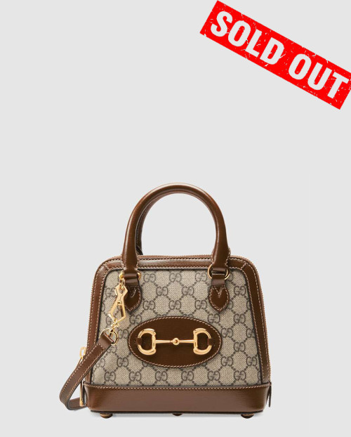 [GUCCI-구찌]홀스빗 1955 미니 탑핸들백 브라운