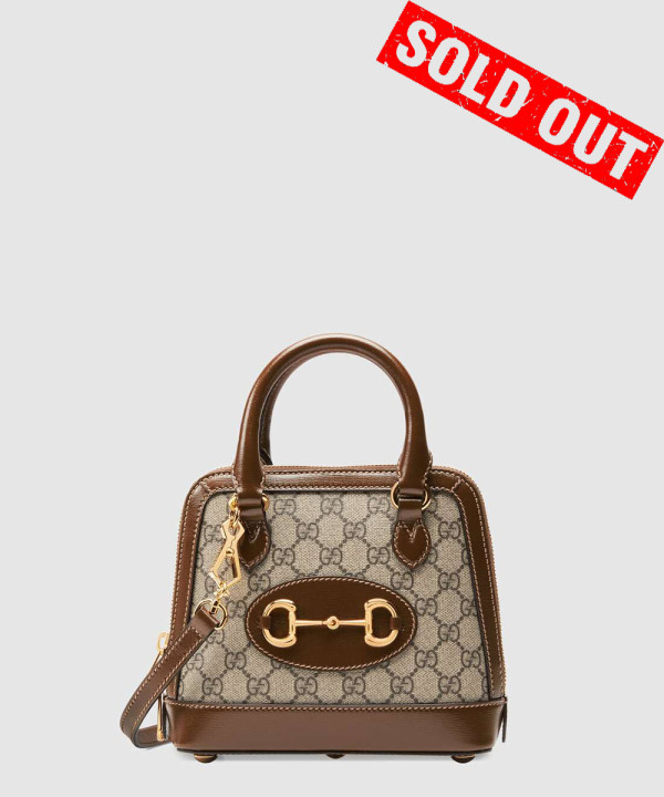 [GUCCI-구찌]홀스빗 1955 미니 탑핸들백 브라운