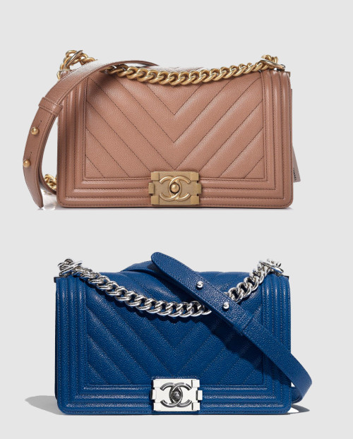 [CHANEL-샤넬]쉐브론 보이백 캐비어 미듐 인기색상 A67086