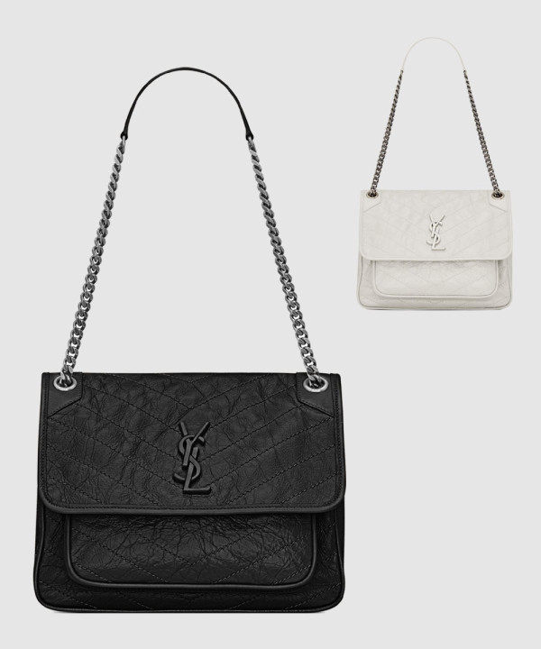 [SAINT LAURENT-생로랑]크링클 니키백 미듐 498894