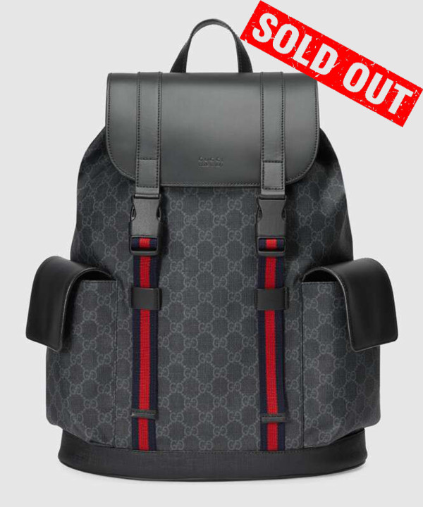 [GUCCI-구찌]GG 수프림 백팩 블랙