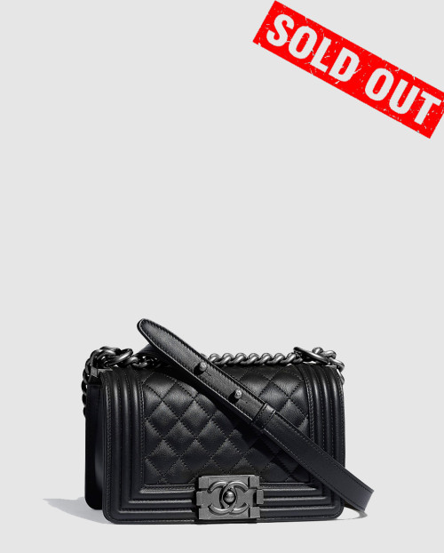 [CHANEL-샤넬]보이백 램스킨 스몰 블랙