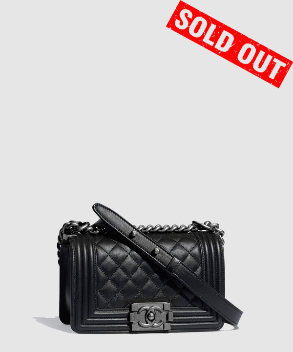 [CHANEL-샤넬]보이백 램스킨 스몰 블랙