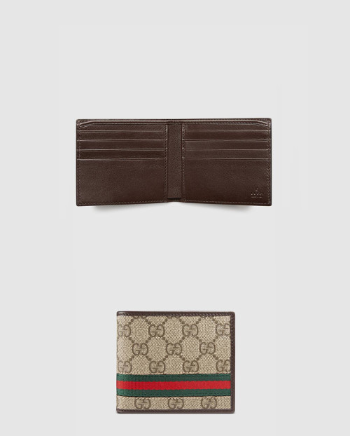 [GUCCI-구찌]GG 수프림 웹 반지갑 ‎138042