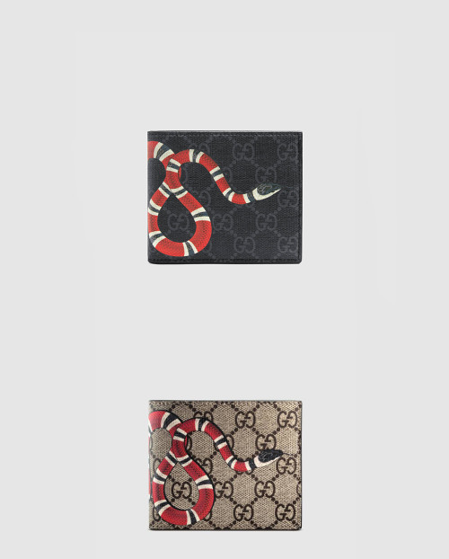 [GUCCI-구찌]스네이크 GG 수프림 반지갑 ‎451268