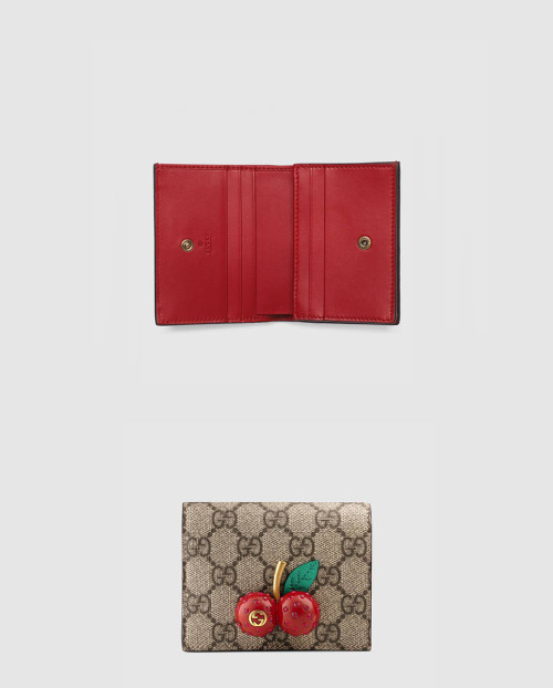 [GUCCI-구찌]체리 GG 수프림 카드지갑 ‎476050