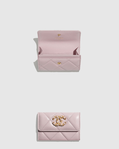 [CHANEL-샤넬]19 플랩 카드지갑 AP1790