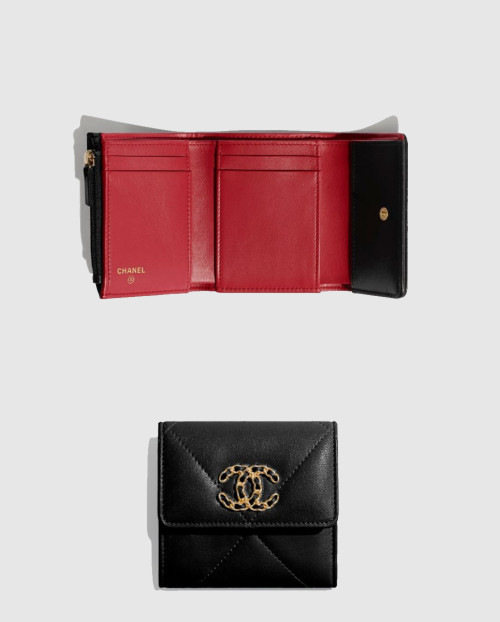 [CHANEL-샤넬]19 스몰 플랩 반지갑 AP1064