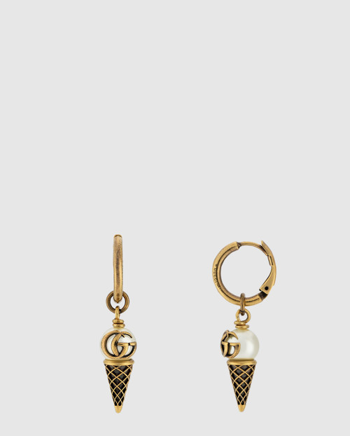 [GUCCI-구찌]GG 아이스크림 후프 귀걸이 661957