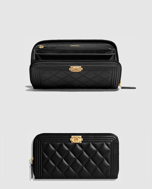 [CHANEL-샤넬]보이 지퍼월렛 A80815