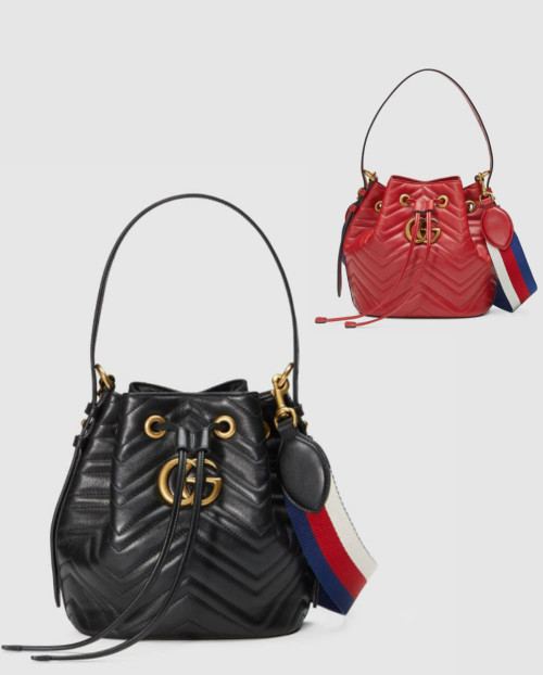 [GUCCI-구찌]GG 마몽 마틀라세 버킷백 476674