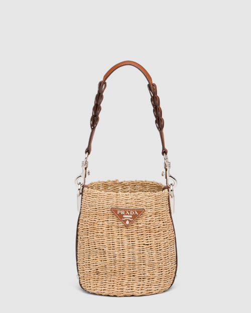 [PRADA-프라다]라피아 버킷백 1BE052