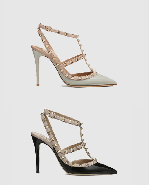 [VALENTINO-발렌티노]락스터드 페이던트 펌프스