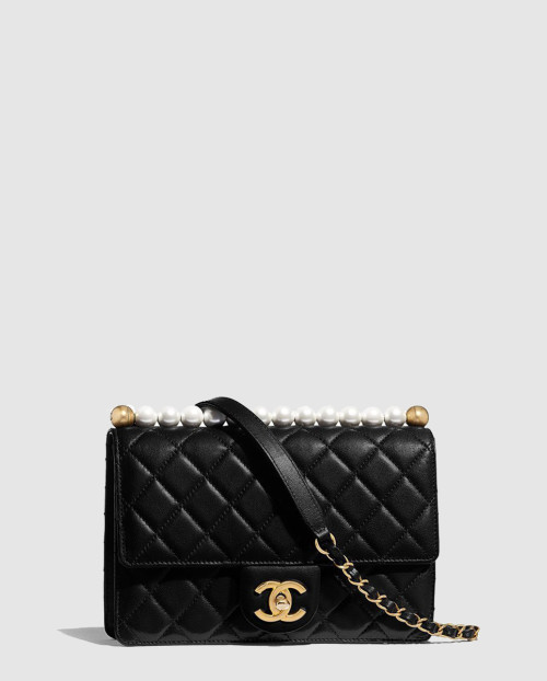 [CHANEL-샤넬]진주 플랩백 스몰 AS0585