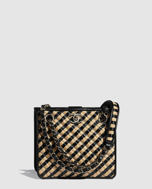 [CHANEL-샤넬]라피아 버킷백 AS2421