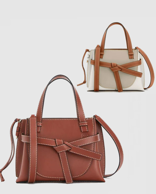 [LOEWE-로에베]게이트백 탑핸들 카프스킨 미니