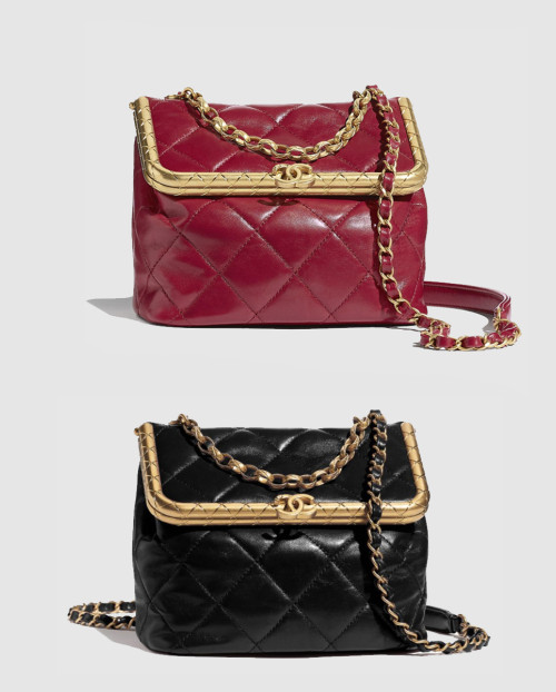 [CHANEL-샤넬]키스락백 미듐 AS1886