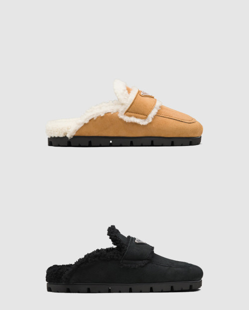 [PRADA-프라다]시어링 슬리퍼 1S711M