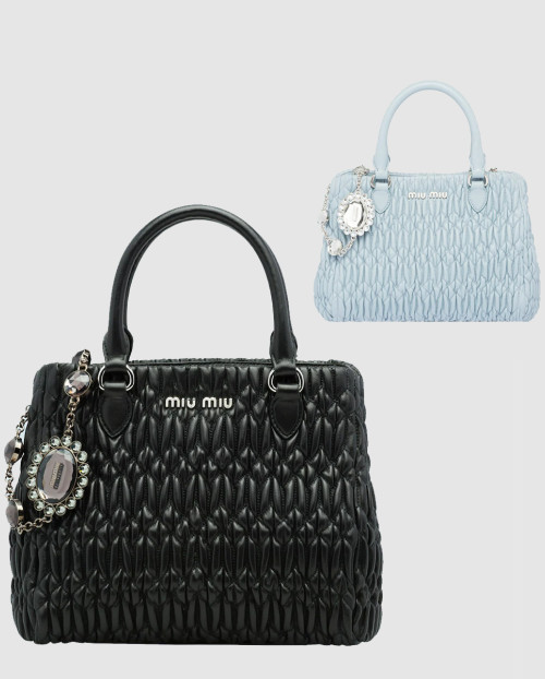 [MIUMIU-미우미우]크리스탈 클로케 토트백 5BA067