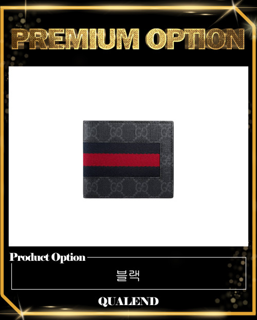 [GUCCI-구찌]GG 수프림 웹 반지갑 ‎408827
