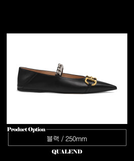 [GUCCI-구찌]홀스빗 레더 플랫슈즈 621161