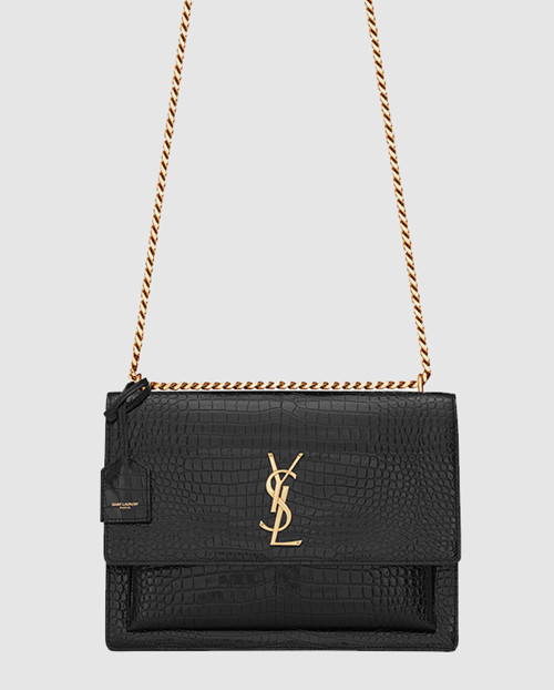 [SAINT LAURENT-생로랑]선셋 모노그램 크로커 라지 498779