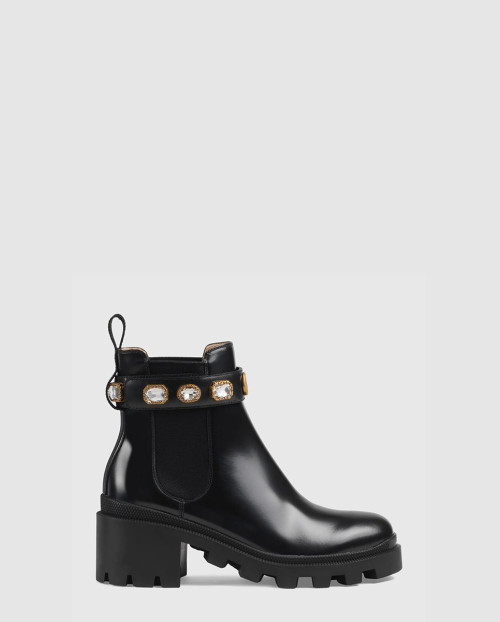 [GUCCI-구찌]벨트 레더 앵클부츠 550036