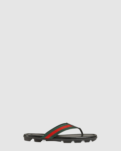 [GUCCI-구찌]웹 레더 T-스트랩 샌들 429362