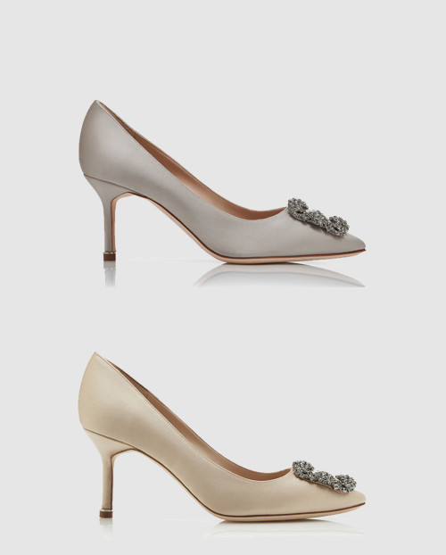 [M.BLAHNIK-마놀로블라닉]한기시 70 새틴 쥬얼 펌프스