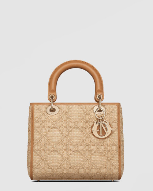 [DIOR-디올]레이디백 라피아 미듐 M0565