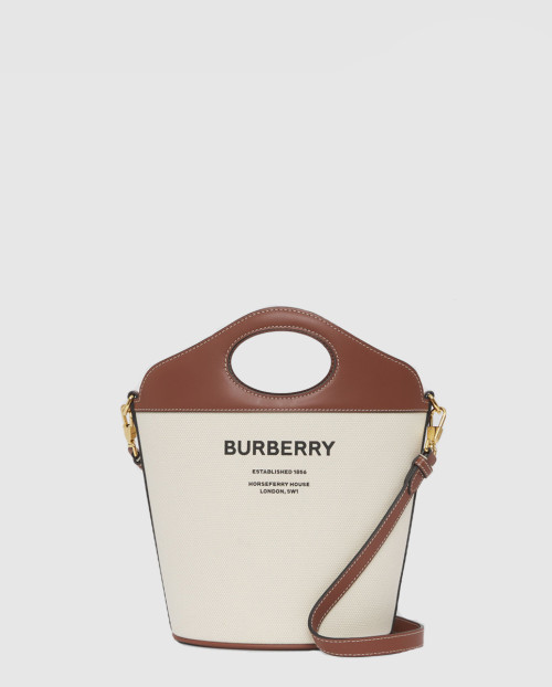 [BURBERRY-버버리]레더 포켓 버킷백 스몰 80462421