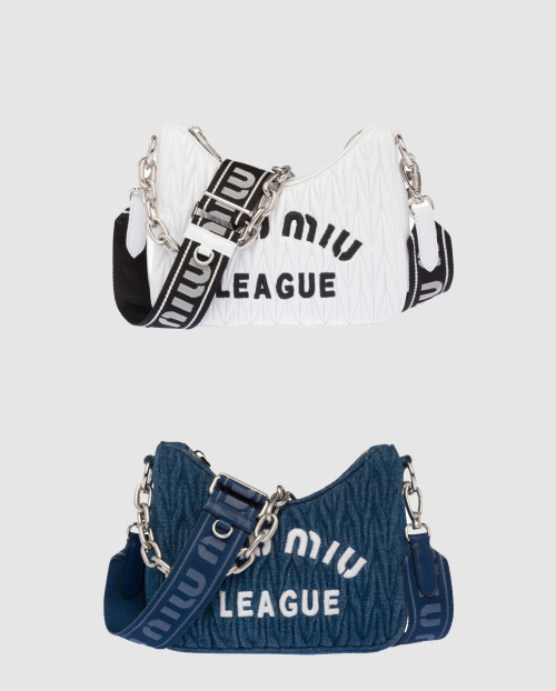 [MIUMIU-미우미우]마테라쎄 데님 숄더백 5BH211