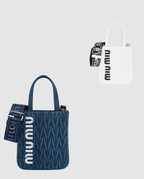 [MIUMIU-미우미우]마테라쎄 데님 핸드백 5BA220