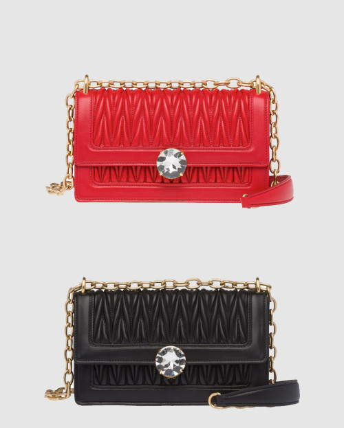 [MIUMIU-미우미우]마테라쎄 크리스탈 숄더백 5BD130