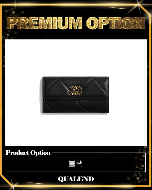 [CHANEL-샤넬]19 플랩 장지갑 AP0955