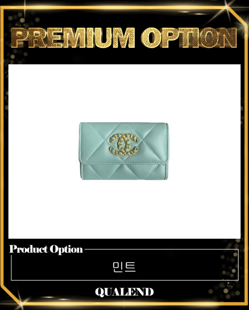 [CHANEL-샤넬]19 플랩 카드지갑 AP1790