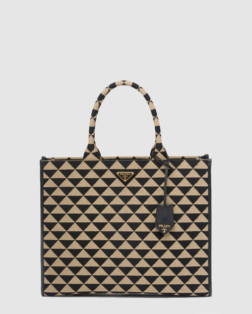 [PRADA-프라다]자카드 패브릭 토트백 1BA356