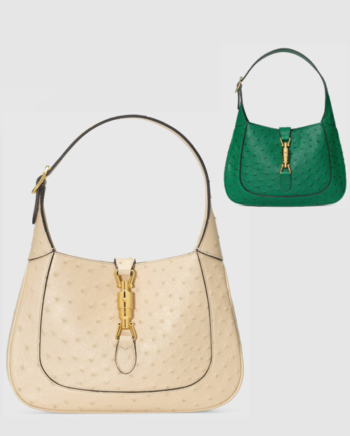 [GUCCI-구찌]재키 1961 오스트리치 스몰 호보백 636709