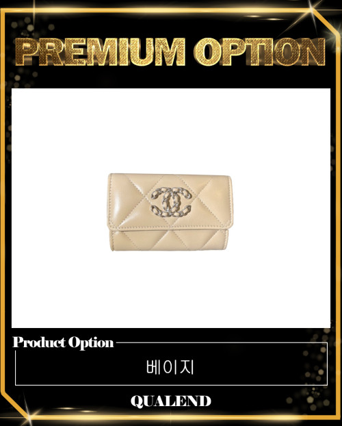 [CHANEL-샤넬]19 플랩 카드지갑 AP1790