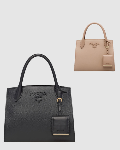 [PRADA-프라다]모노크롬 스몰 탑핸들백 1BA156