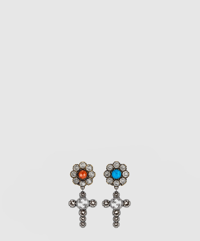 레플리카|이미테이션 gucci-구찌크리스탈-플라워-귀걸이-656905