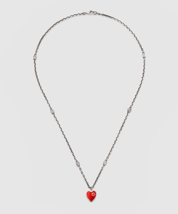 [GUCCI-구찌]하트 인터로킹 G 목걸이 645545