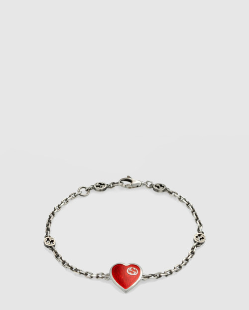 [GUCCI-구찌]하트 인터로킹 G 팔찌 645546
