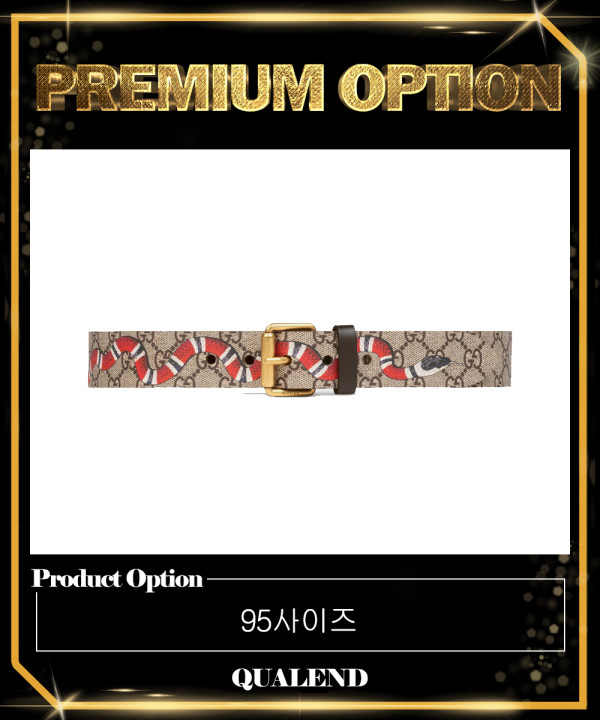 [GUCCI-구찌]GG 수프림 스네이크 벨트 ‎434520