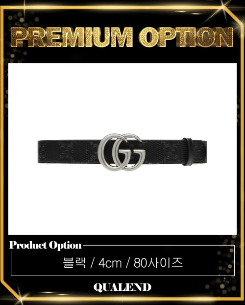 [GUCCI-구찌]GG 마몽 엠보스드 벨트 406831